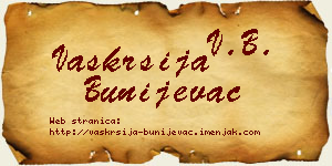 Vaskrsija Bunijevac vizit kartica